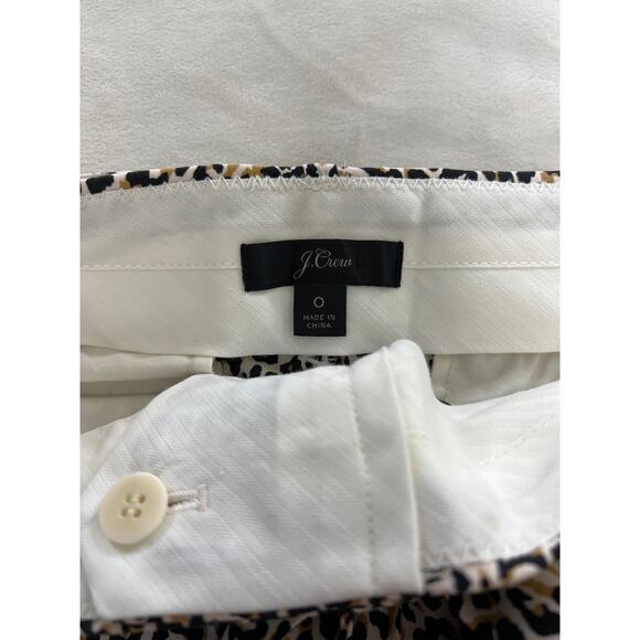 J. Crew Silk Wide Leg Cropped Pant with Tie in Leopard Print Women's - Picture 7 of 11